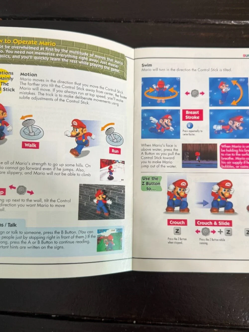 Nintendo Super Mario 64 Instruction Booklet Manual Nintendo 64 English Original